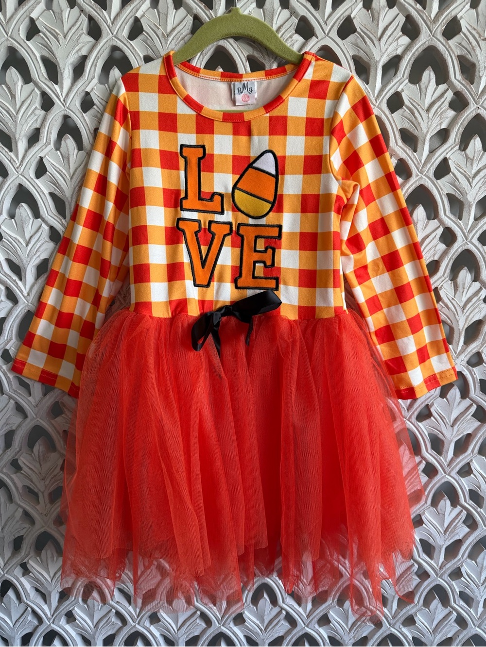 BMG Candy Corn Halloween Tutu Dress Girls XL